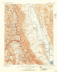 Mt. Whitney California Historical topographic map, 1:125000 scale, 30 X 30 Minute, Year 1937