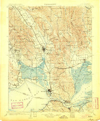Napa California Historical topographic map, 1:125000 scale, 30 X 30 Minute, Year 1902