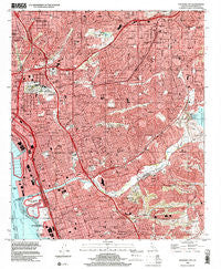 National City California Historical topographic map, 1:24000 scale, 7.5 X 7.5 Minute, Year 1996