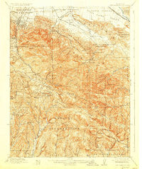 New Almaden California Historical topographic map, 1:62500 scale, 15 X 15 Minute, Year 1919