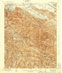 New Almaden California Historical topographic map, 1:62500 scale, 15 X 15 Minute, Year 1919