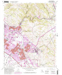 Niles California Historical topographic map, 1:24000 scale, 7.5 X 7.5 Minute, Year 1961