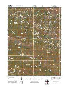 North Yolla Bolly Mountains California Historical topographic map, 1:24000 scale, 7.5 X 7.5 Minute, Year 2012