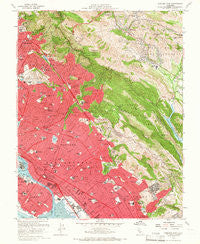 Oakland East California Historical topographic map, 1:24000 scale, 7.5 X 7.5 Minute, Year 1959