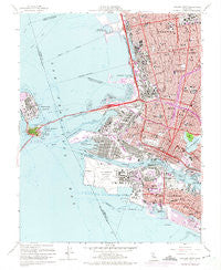 Oakland West California Historical topographic map, 1:24000 scale, 7.5 X 7.5 Minute, Year 1959