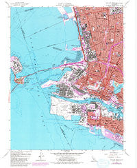 Oakland West California Historical topographic map, 1:24000 scale, 7.5 X 7.5 Minute, Year 1959