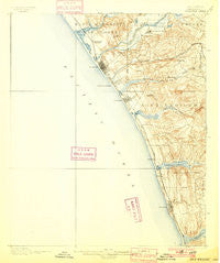 Oceanside California Historical topographic map, 1:62500 scale, 15 X 15 Minute, Year 1901