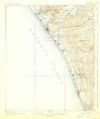 Oceanside California Historical topographic map, 1:62500 scale, 15 X 15 Minute, Year 1901