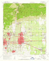 Ontario California Historical topographic map, 1:62500 scale, 15 X 15 Minute, Year 1954