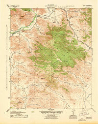 Onyx California Historical topographic map, 1:62500 scale, 15 X 15 Minute, Year 1943