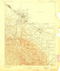Palo Alto California Historical topographic map, 1:62500 scale, 15 X 15 Minute, Year 1897