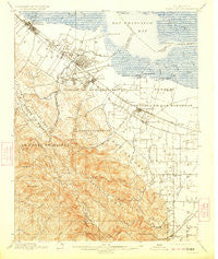 Palo Alto California Historical topographic map, 1:62500 scale, 15 X 15 Minute, Year 1899