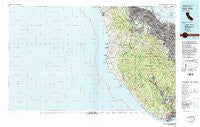 Palo Alto California Historical topographic map, 1:100000 scale, 30 X 60 Minute, Year 1982