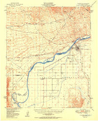 Parker Arizona Historical topographic map, 1:62500 scale, 15 X 15 Minute, Year 1950