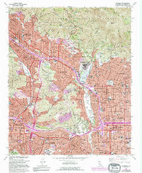 Pasadena California Historical topographic map, 1:24000 scale, 7.5 X 7.5 Minute, Year 1966