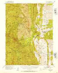 Paskenta California Historical topographic map, 1:62500 scale, 15 X 15 Minute, Year 1952