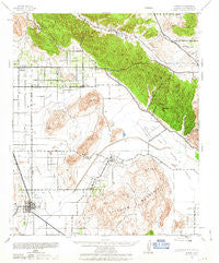 Perris California Historical topographic map, 1:62500 scale, 15 X 15 Minute, Year 1942