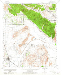 Perris California Historical topographic map, 1:62500 scale, 15 X 15 Minute, Year 1942