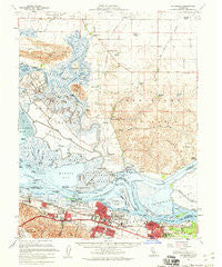 Pittsburg California Historical topographic map, 1:62500 scale, 15 X 15 Minute, Year 1953