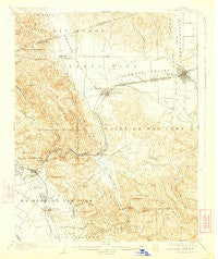Pleasanton California Historical topographic map, 1:62500 scale, 15 X 15 Minute, Year 1906