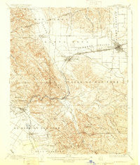 Pleasanton California Historical topographic map, 1:62500 scale, 15 X 15 Minute, Year 1906