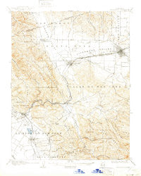 Pleasanton California Historical topographic map, 1:62500 scale, 15 X 15 Minute, Year 1906