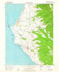 Point Arena California Historical topographic map, 1:24000 scale, 7.5 X 7.5 Minute, Year 1960