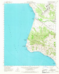 Point Arguello California Historical topographic map, 1:62500 scale, 15 X 15 Minute, Year 1959