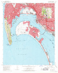 Point Loma California Historical topographic map, 1:24000 scale, 7.5 X 7.5 Minute, Year 1967