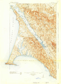 Point Reyes California Historical topographic map, 1:62500 scale, 15 X 15 Minute, Year 1918