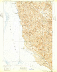 Point Sur California Historical topographic map, 1:62500 scale, 15 X 15 Minute, Year 1925