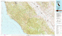 Point Sur California Historical topographic map, 1:100000 scale, 30 X 60 Minute, Year 1982