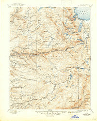Pyramid Peak California Historical topographic map, 1:125000 scale, 30 X 30 Minute, Year 1896