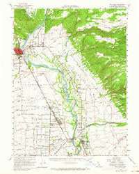 Red Bluff California Historical topographic map, 1:62500 scale, 15 X 15 Minute, Year 1952