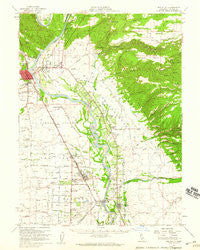Red Bluff California Historical topographic map, 1:62500 scale, 15 X 15 Minute, Year 1952