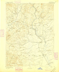 Red Bluff California Historical topographic map, 1:250000 scale, 1 X 1 Degree, Year 1894