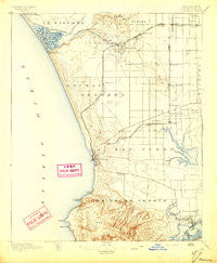 Redondo California Historical topographic map, 1:62500 scale, 15 X 15 Minute, Year 1896