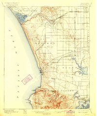 Redondo California Historical topographic map, 1:62500 scale, 15 X 15 Minute, Year 1896