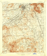 Riverside California Historical topographic map, 1:62500 scale, 15 X 15 Minute, Year 1901
