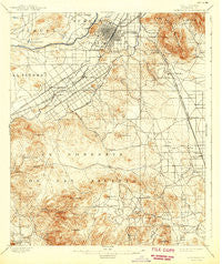Riverside California Historical topographic map, 1:62500 scale, 15 X 15 Minute, Year 1901