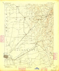 Sacramento California Historical topographic map, 1:125000 scale, 30 X 30 Minute, Year 1892