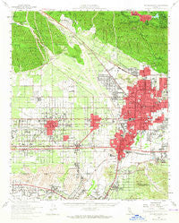 San Bernardino California Historical topographic map, 1:62500 scale, 15 X 15 Minute, Year 1954