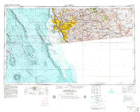 San Diego California Historical topographic map, 1:250000 scale, 1 X 2 Degree, Year 1958
