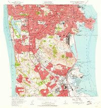 San Francisco South California Historical topographic map, 1:24000 scale, 7.5 X 7.5 Minute, Year 1956