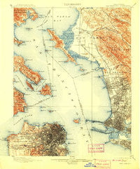 San Francisco California Historical topographic map, 1:62500 scale, 15 X 15 Minute, Year 1899