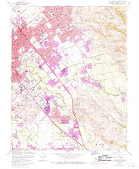 San Jose East California Historical topographic map, 1:24000 scale, 7.5 X 7.5 Minute, Year 1961