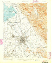 San Jose California Historical topographic map, 1:62500 scale, 15 X 15 Minute, Year 1899