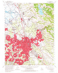 San Jose California Historical topographic map, 1:62500 scale, 15 X 15 Minute, Year 1961