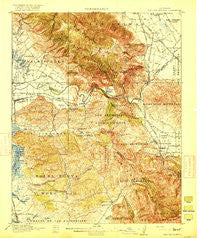 San Juan Bautista California Historical topographic map, 1:62500 scale, 15 X 15 Minute, Year 1917