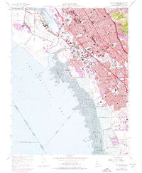 San Leandro California Historical topographic map, 1:24000 scale, 7.5 X 7.5 Minute, Year 1959